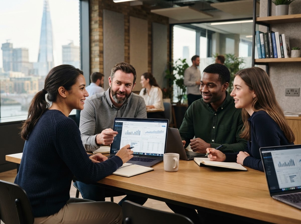 Caliperon Data data analysts reviewing predictive modelling output
